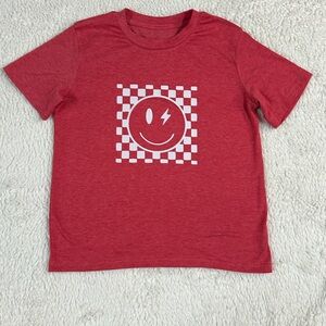 Red and White Checkered Short Sleeve Tee